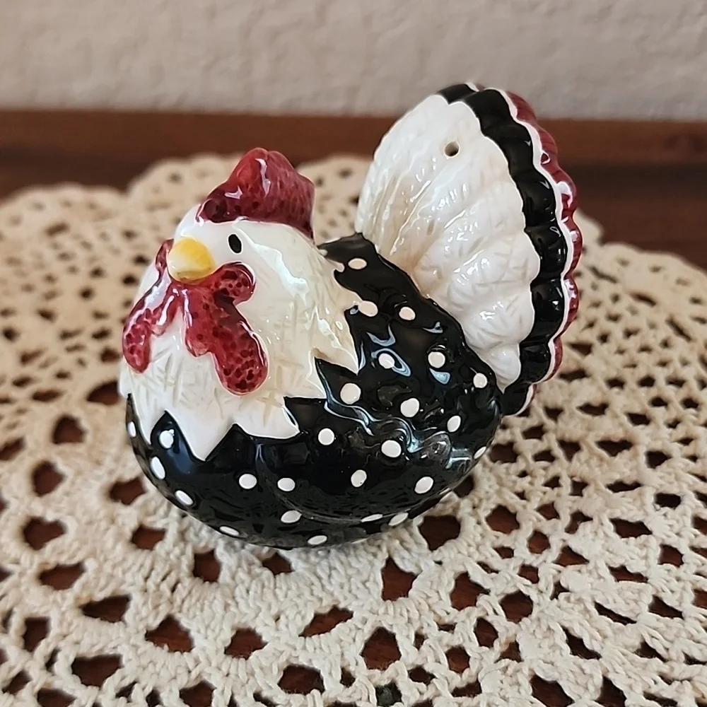 Fitz and Floyd Rise and Shine Chicken & Rooster Salt and Pepper Shaker S…